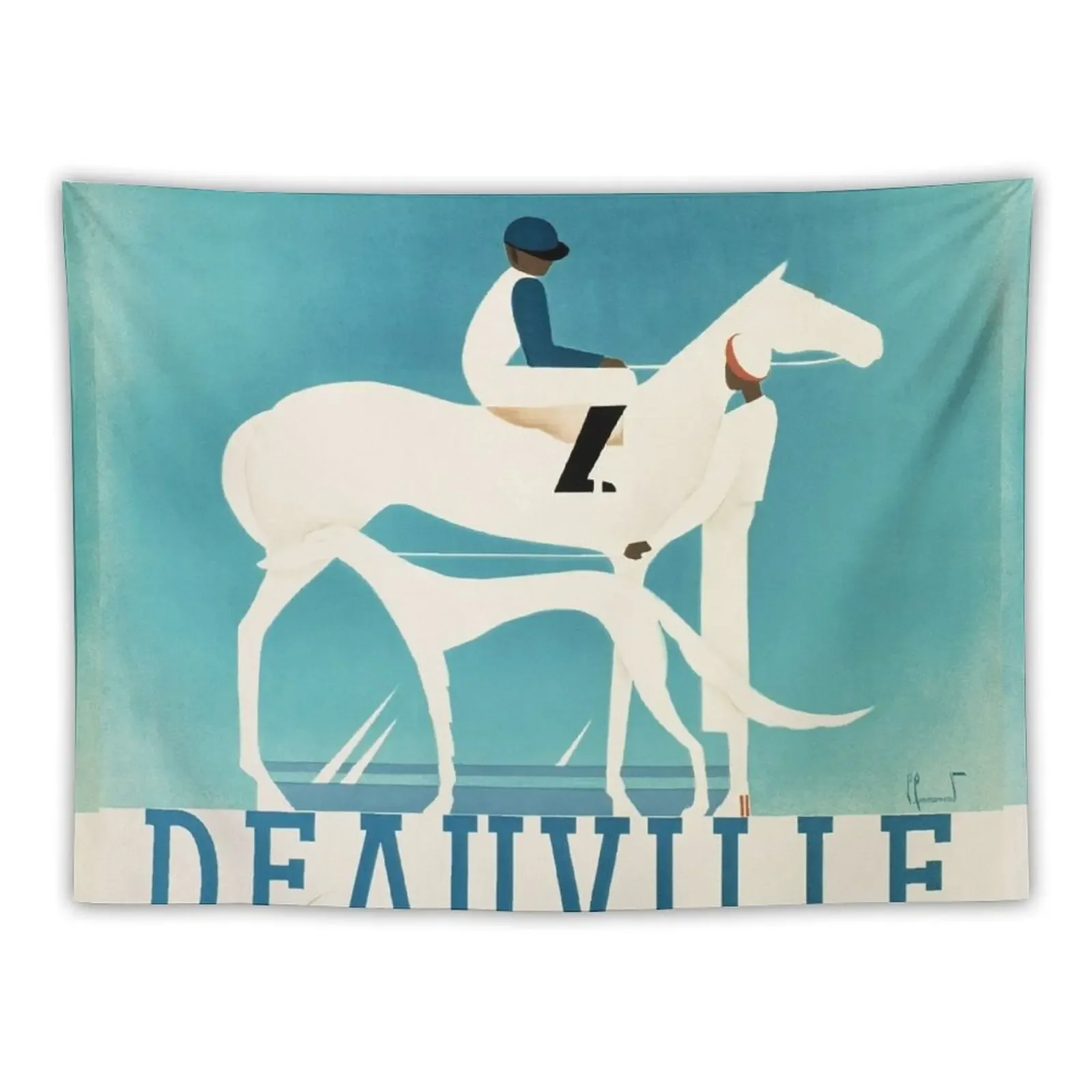 

Art Deco Horse Racing, Greyhound Racing, vintage sport Tapestry Wall Deco Decorative Wall Murals Room Decor Cute Tapestry