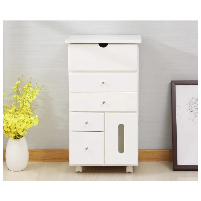 Small apartment modern American solid wood clamshell dresser mini 40cm Internet celebrity cosmetic cabinet small women's single