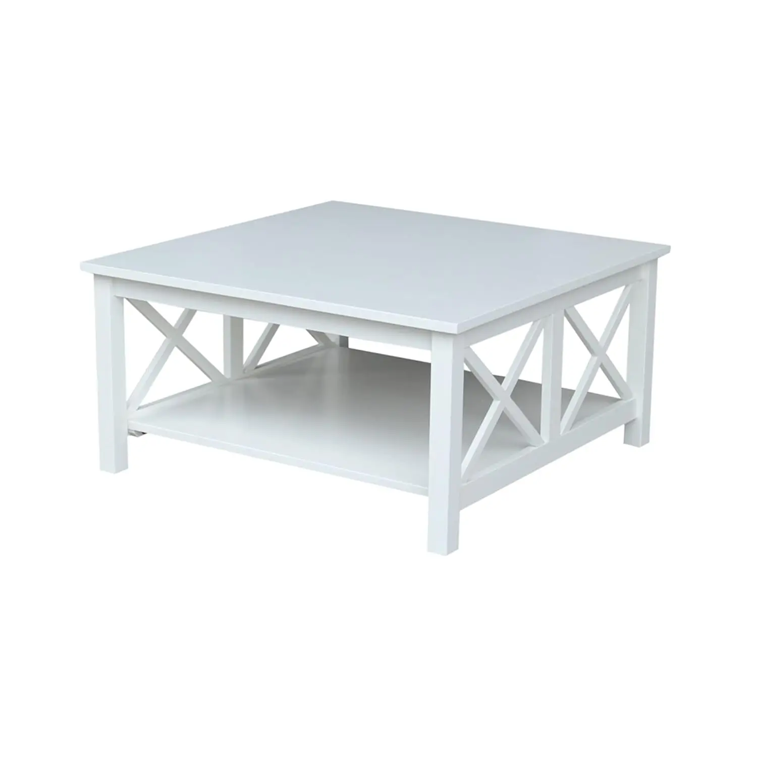 

Solid Wood Square Coffee Table, White