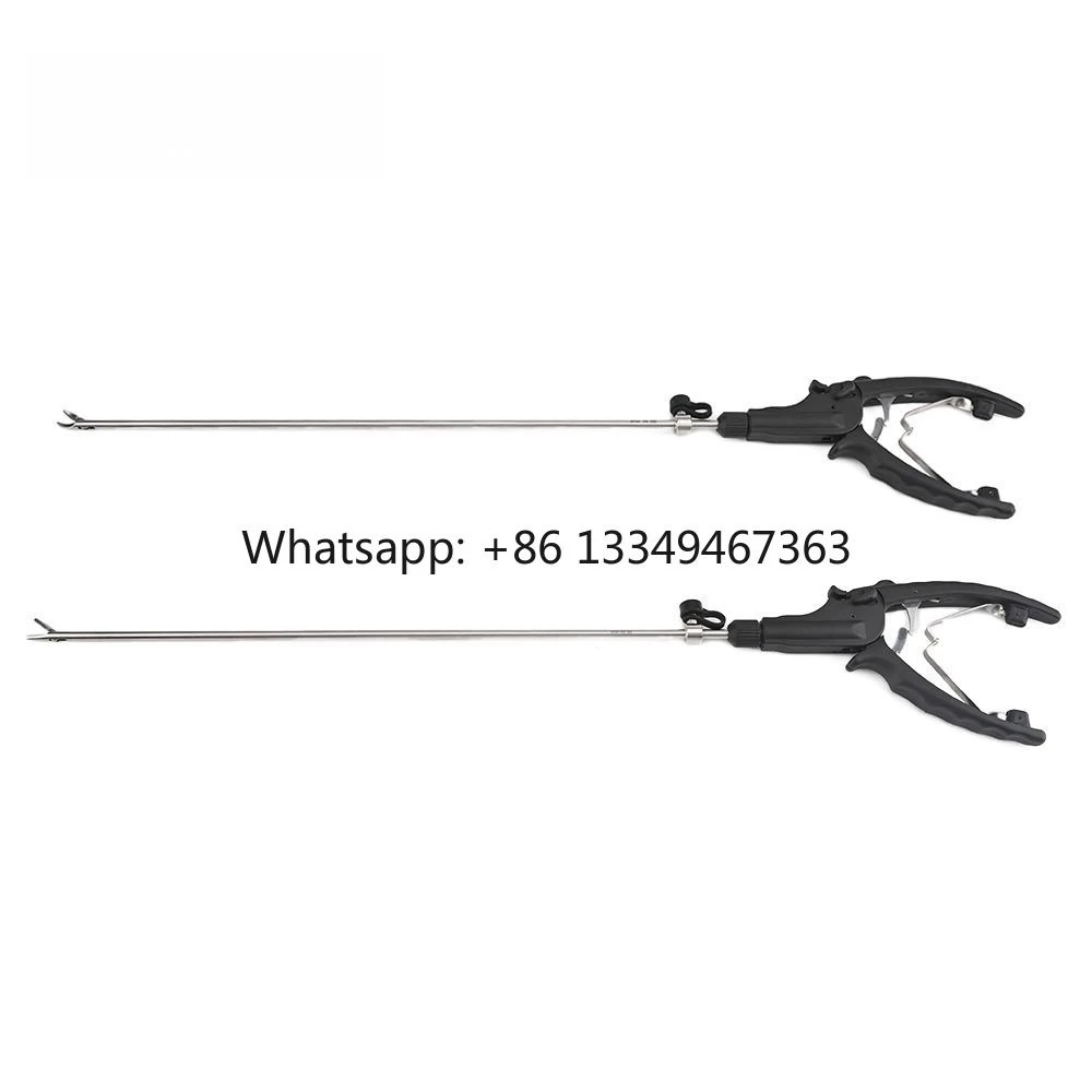 5mm Reusable Holder Driver Surgical Forceps with Detachable Plastic Handle Straight and Curved Jaws