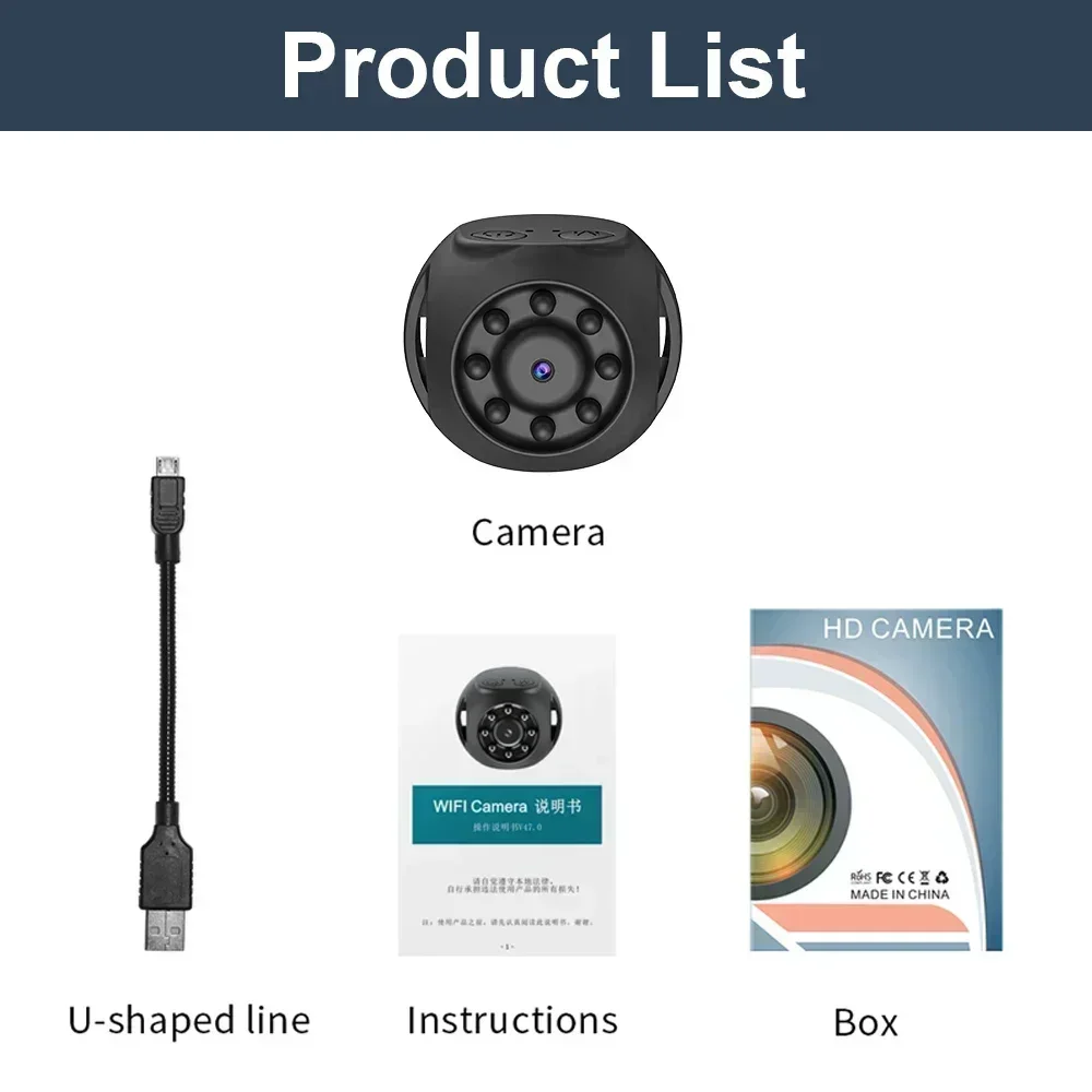 Infrared Night Vision Camera HD Camcorder 1080P IPC micro camera Micro Voice Recording DV WK10 Mini Wifi Comrecorders Cam