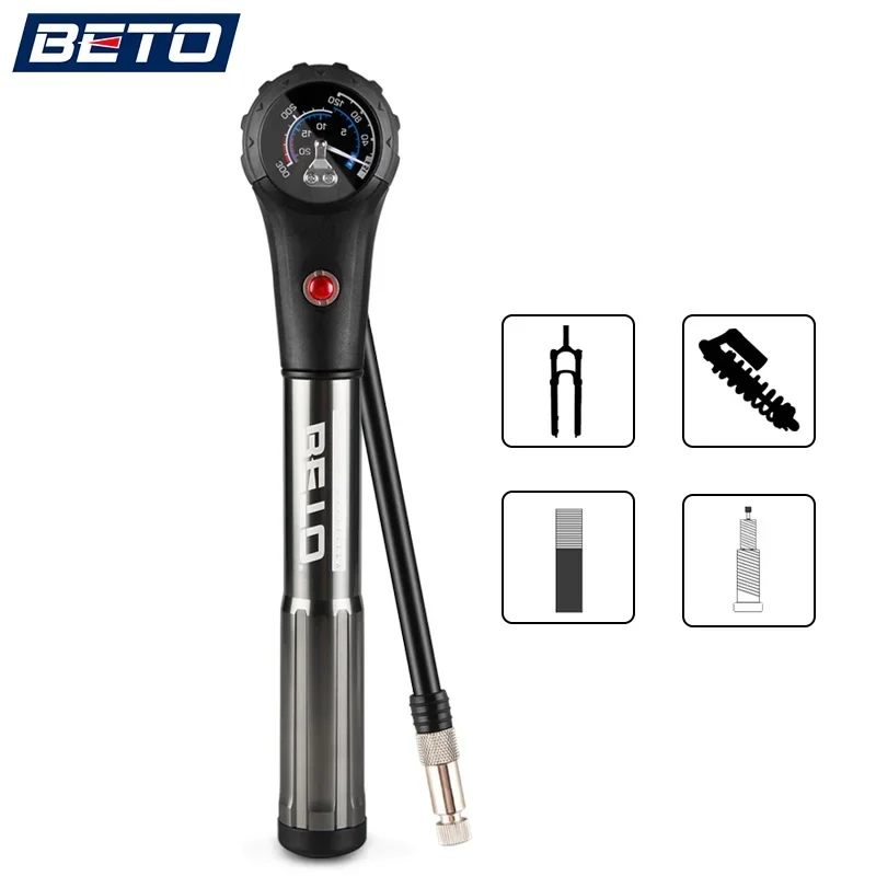 

BETO 300psi велосипедный амортизатор вилочный насос MTB Gauge Presta Shcrader комбинированные насосы для езды на велосипеде портативный воздушный надувной автомобильный Велосипед ручной мини-насос