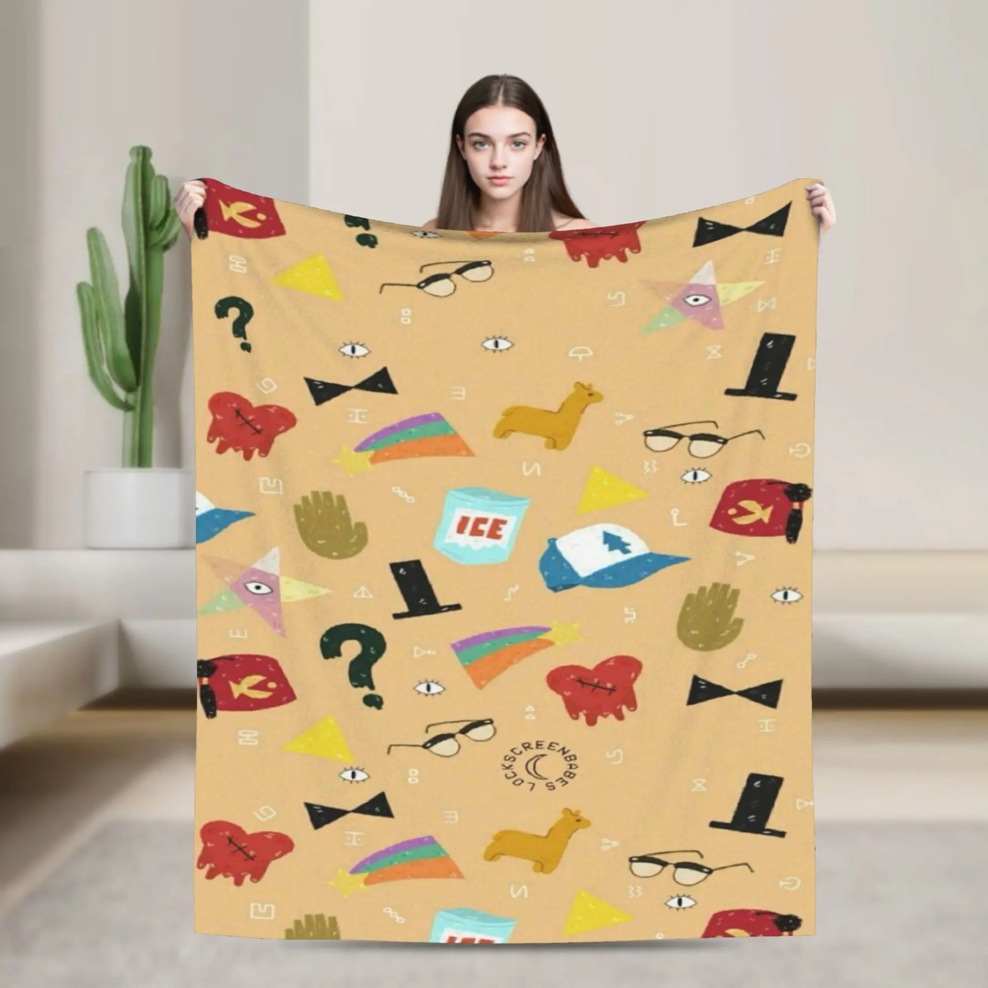 Gravitys Falls Throw Blanket for Couch  Soft Fuzzy Plush Blanket 50x60 Inch Multiple Sizes Bedspread for All Seasons