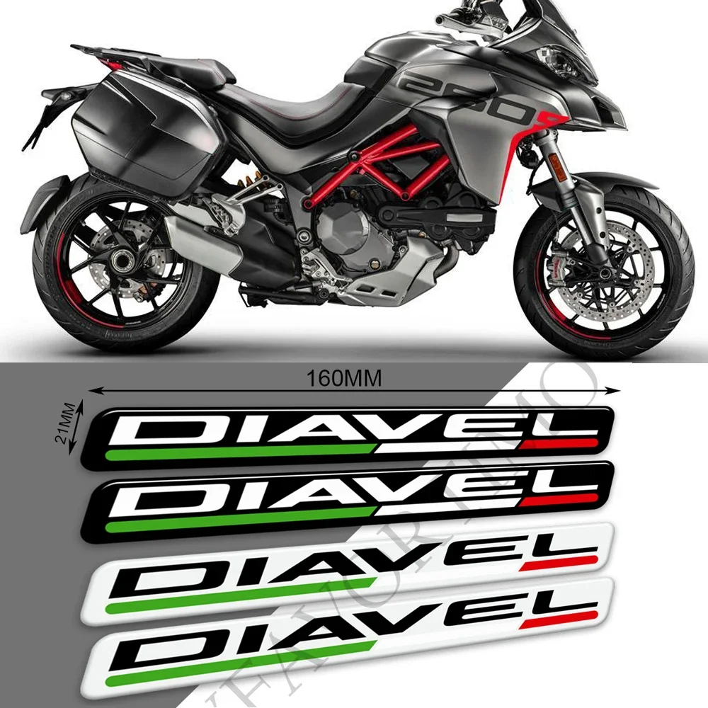 Motorcycle Tank Pad Stickers For Ducati Diavel 1260S V2 V4 Protector Fairing Emblem Logo Fender Windshield Handguard