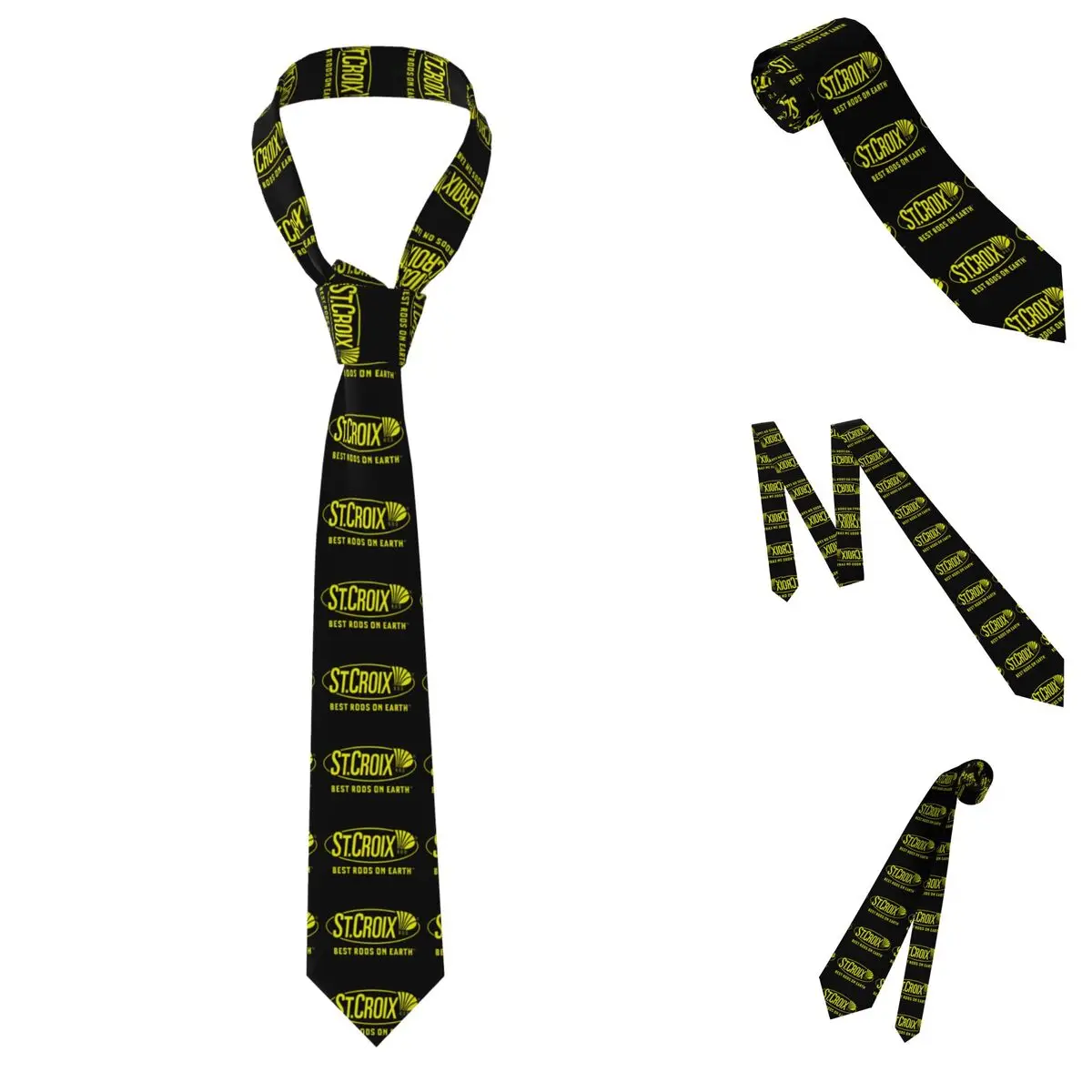 Life Love St Croix Merch (5) Necktie for Men Silk Polyester Slim Neck Ties Party Business Tie Classic Gravatas