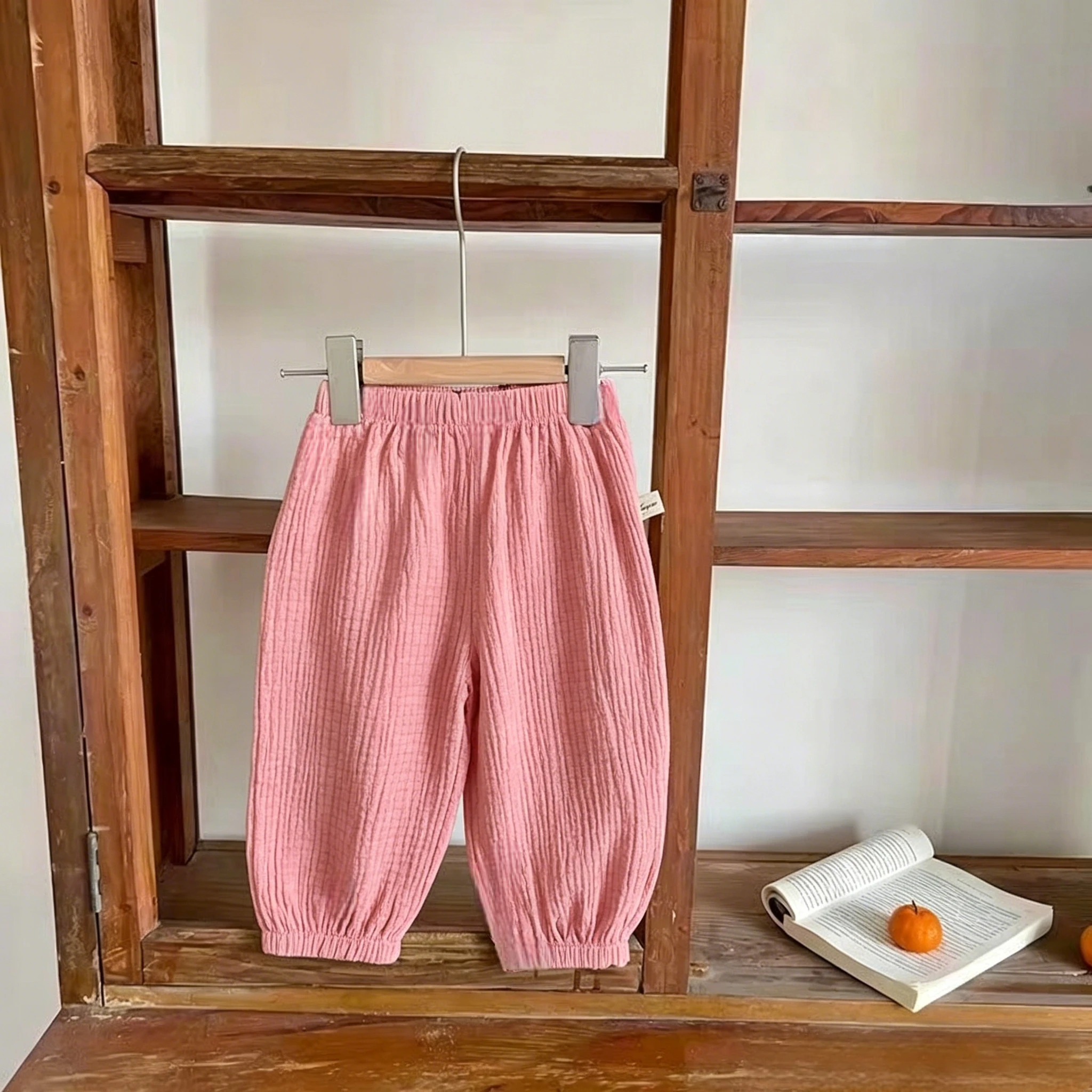 Children Summer Harem Pants Soft Cotton Anti Mosquito Bloomers For Everyday Wear Outdoor Activity Small Kid's Trousers Baby Wear