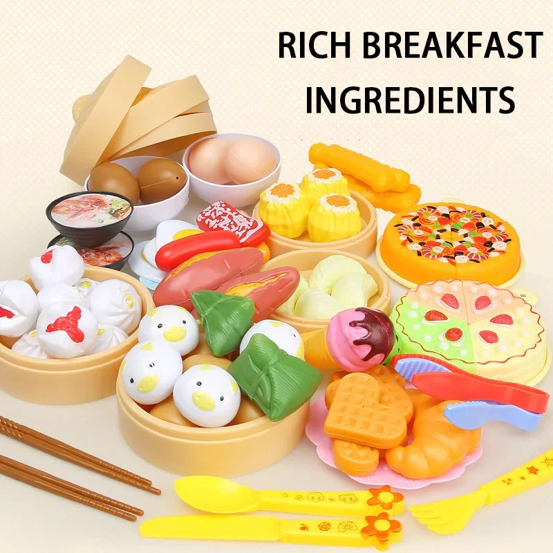 Pão infantil de indução, conjunto de cozinha a vapor, comida artificial, aprendizagem cognitiva, menina, brincar, casa, brinquedo de cozinha