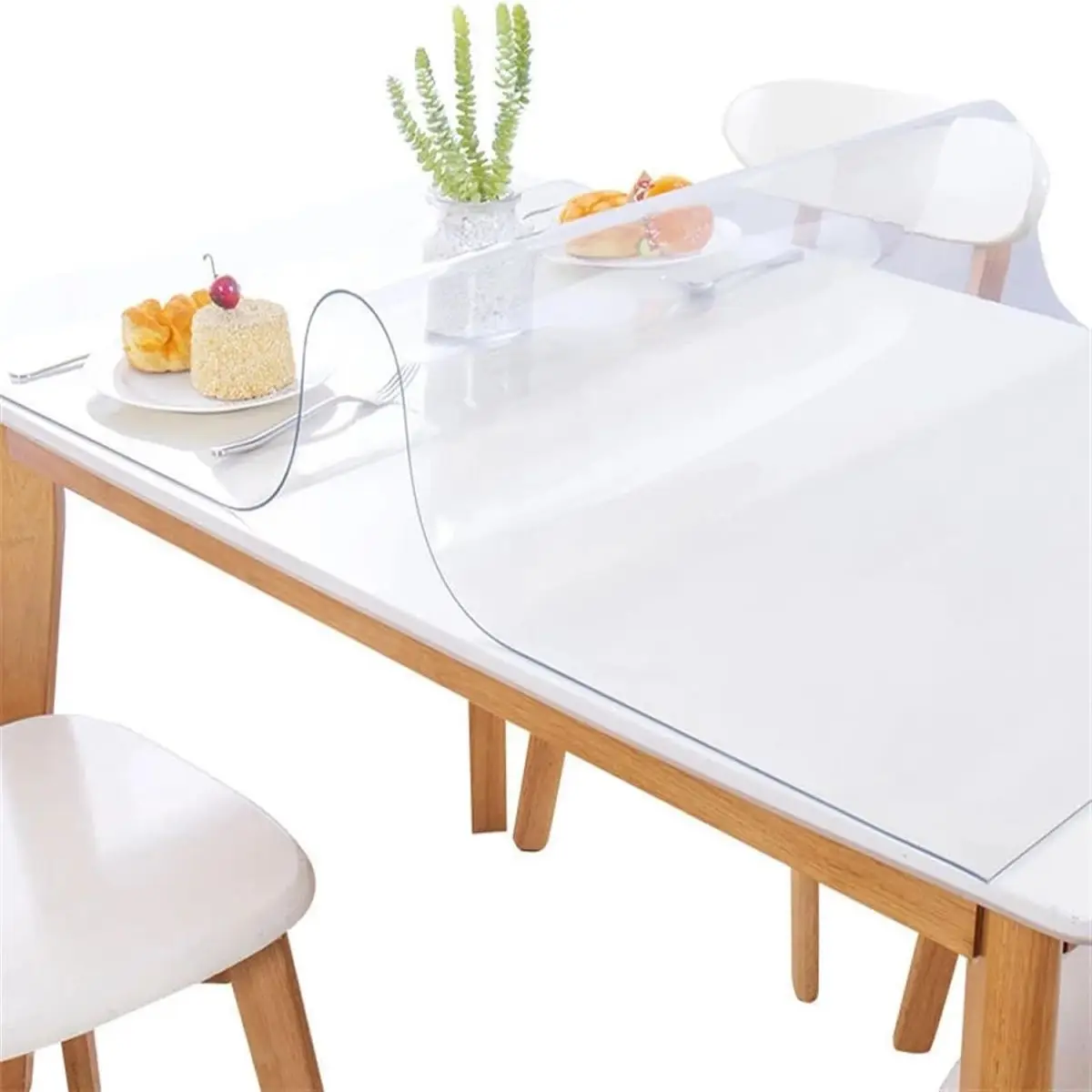 Clear Table ProtectorPlastic Table Cover Protector, Desk Protector Mat, Desk Pad Waterproof PVC  table cover  table cloth