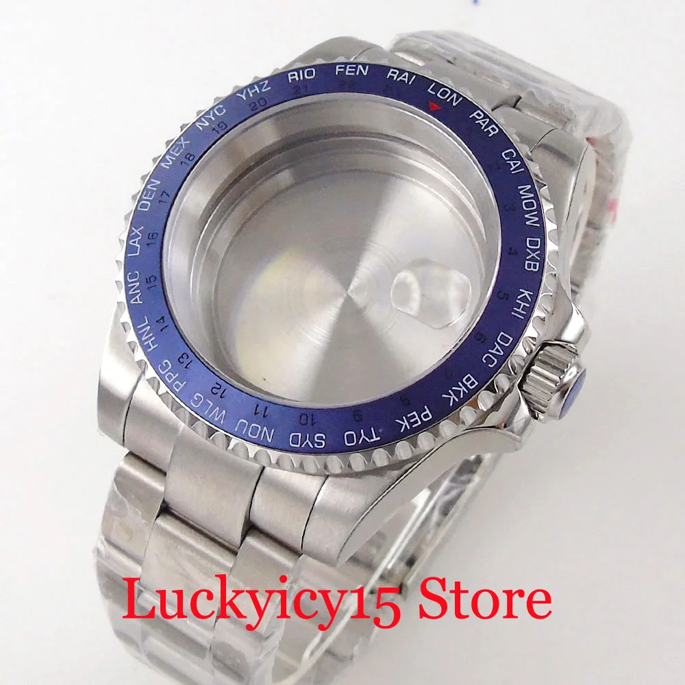 

40MM SUB Watch Case Fit NH34A NH35A NH36A MIYOTA MINGZHU ETA 2824 2836 ST2130 PT5000 Movement Sapphire Crystal New Alloy Bezel