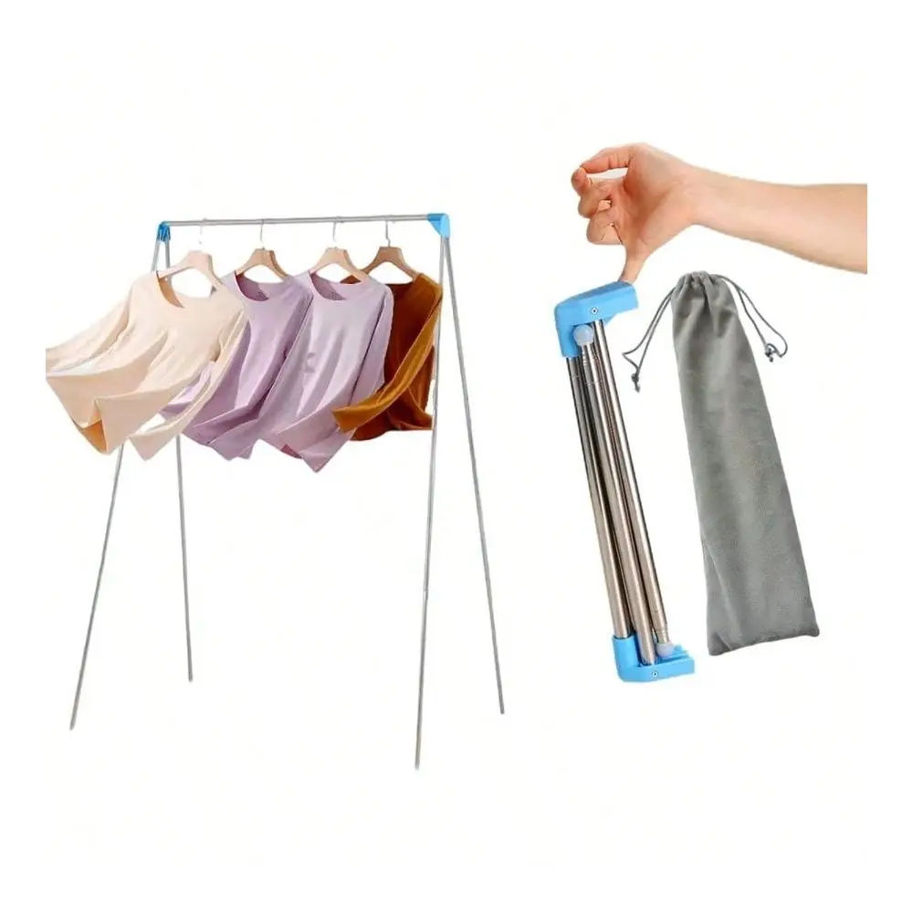 Garment Rack, Compact Folding Clothes Drying Rack, Clothing Rack Travel, Camping, RV, Dance Costume, Laundry Indoor, Outdoor Up