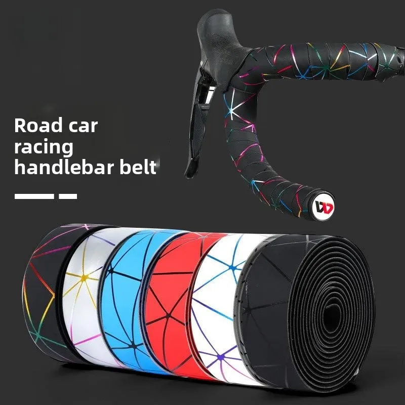 

Road bike racing handle with colored line straps PU non-slip riding handle straps cycling accessories