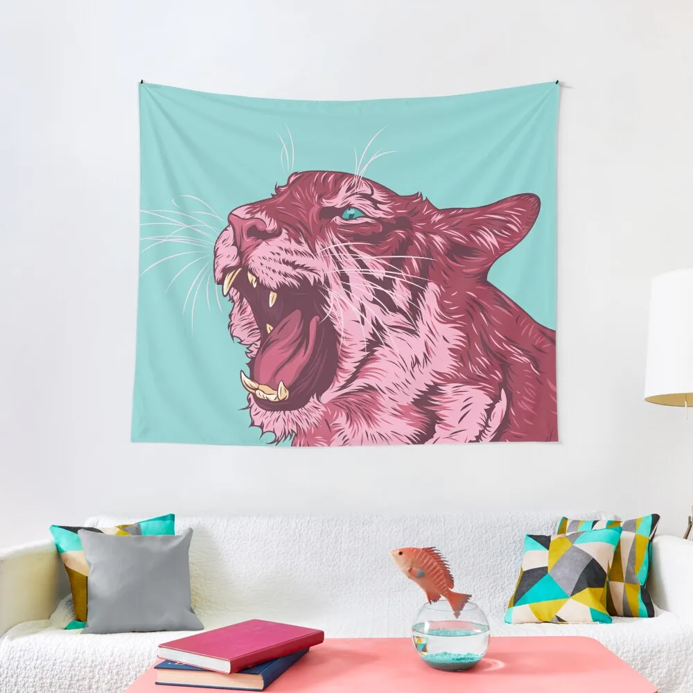 

Magenta tiger Tapestry Decorations For Room Wall Coverings Tapestry