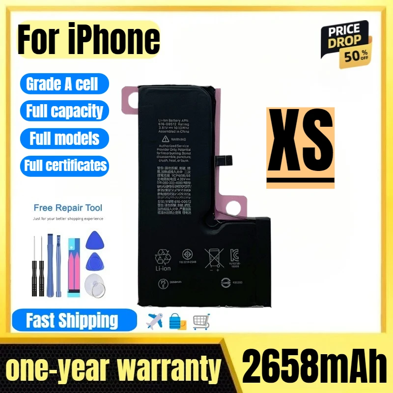 

A2097/A1920/A2100/A2098 for iPhone XS phone battery high quality high capacity replacement Bateria Grade A cell with tools