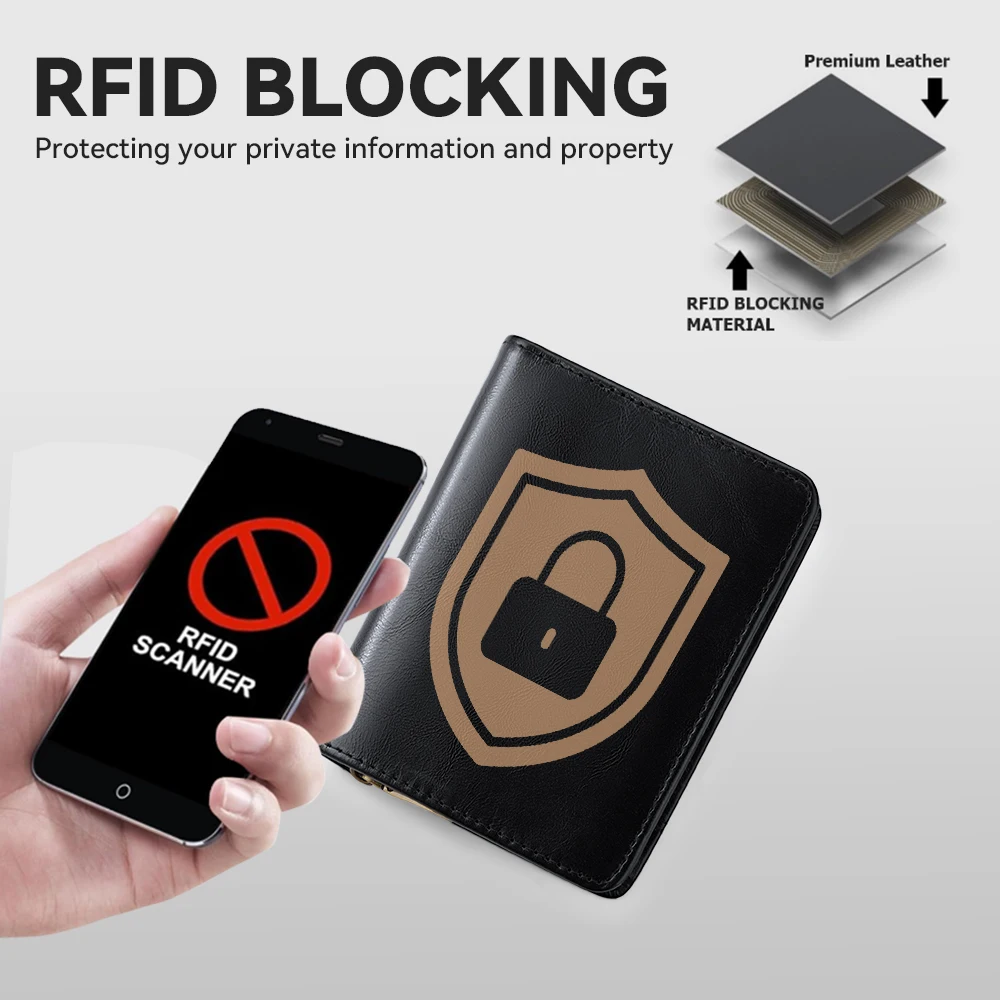 Leather men's wallet, fashionable multifunctional coin money bag, retro casual card bag