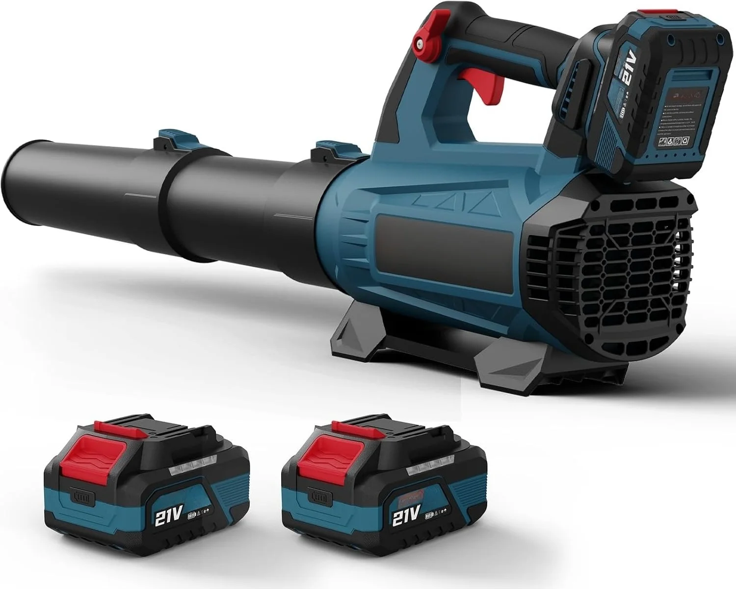 

Leaf Blower Cordless - 630CFM/160MPH, 21V Powerful Electric Cordless Leaf Blower with 2 x 4.0Ah Batteries and Charger, Battery
