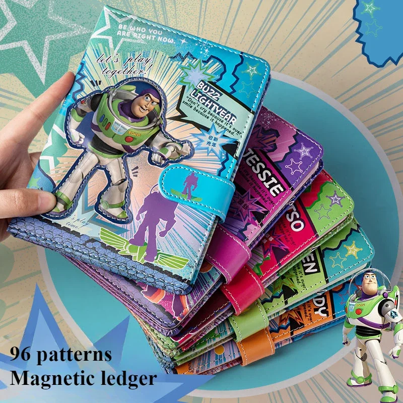 Disney Cartoon Toy Story Notebook Coloring Pages Hand Account Book High Value Blank Page Children Notepad Magnetic Buckle Diary