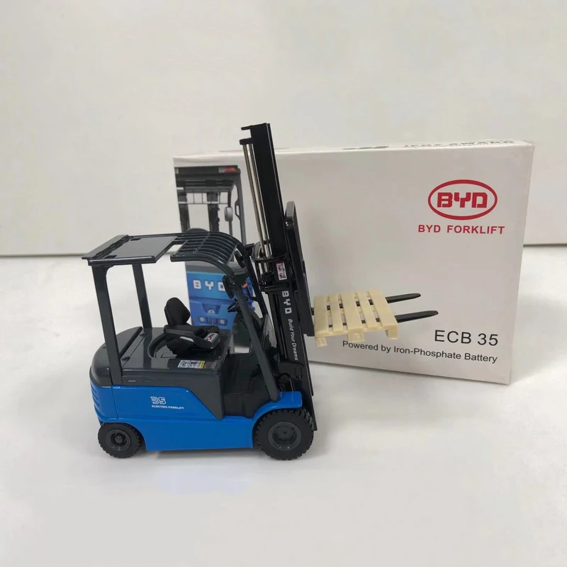 1:25 Scale BYD ECB35 3S Forklift Model Stacker Alloy Construction Machinery Collectible