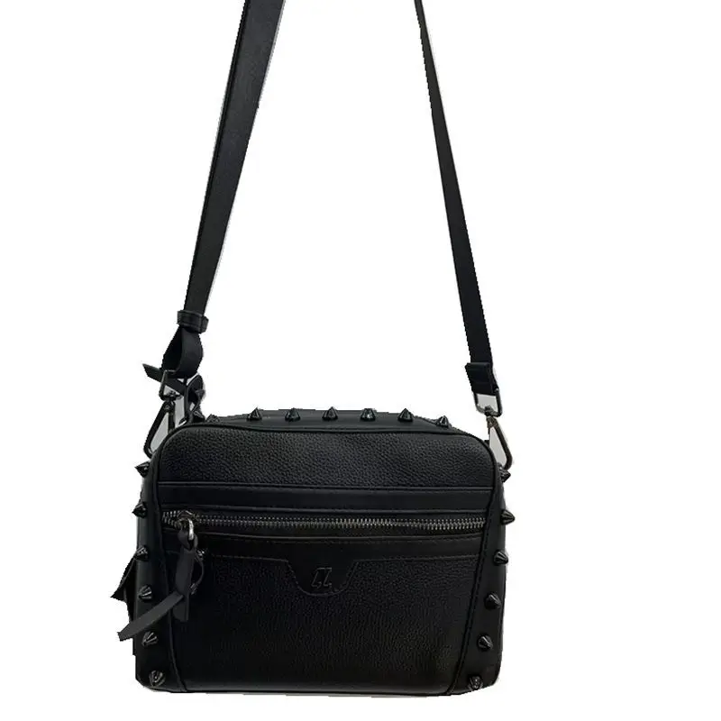 2025 Y3 PPCLEE حقيبة ساعي PU للرجال والنساء، حقيبة كروس ببرشام للتنقل في الهواء الطلق والملابس اليومية غير الرسمية #5