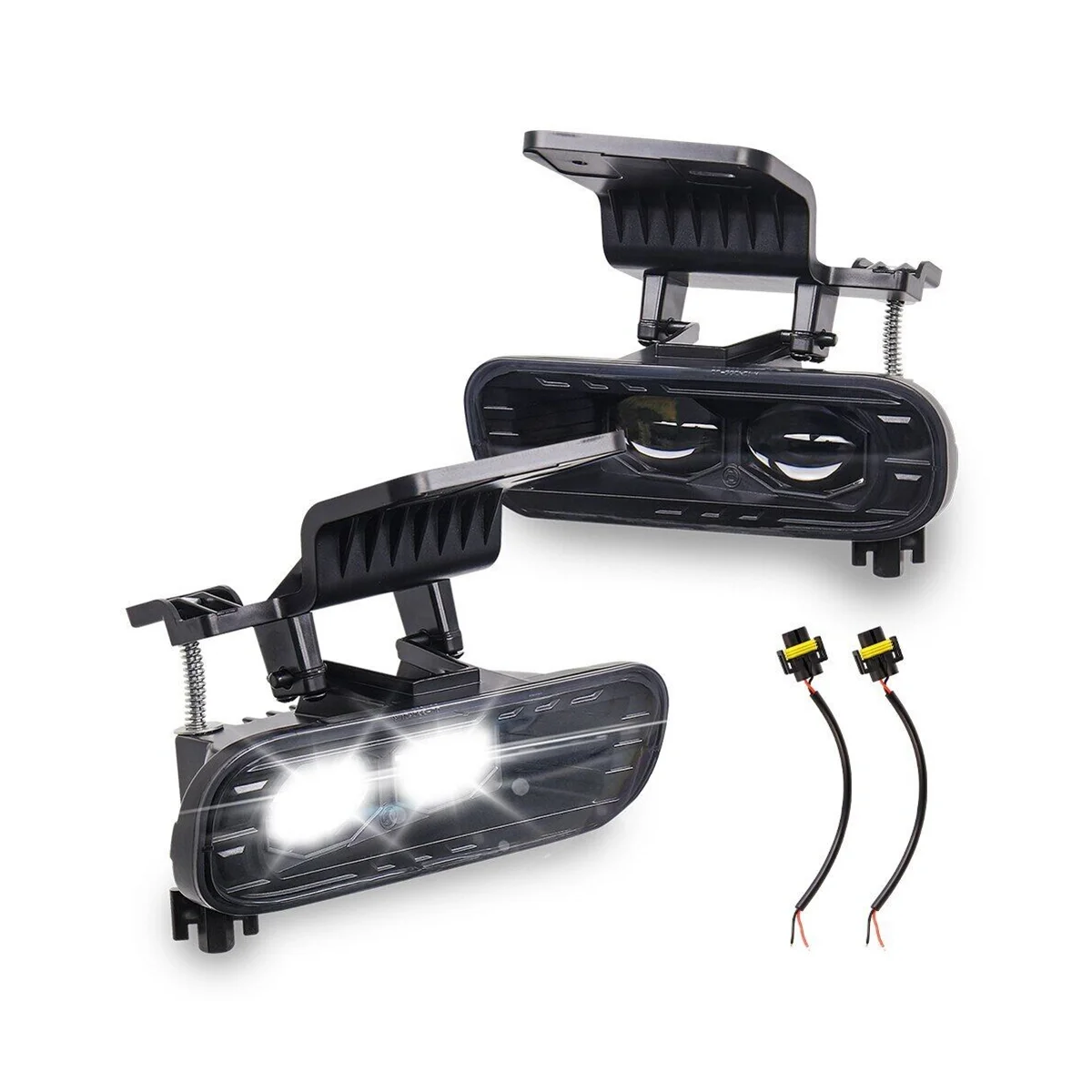 Led Auto Parts Car Front Fog Lights 1pairs Black For Silverado 1500 2500 3500 1999 - 2002 Tahoe Suburban 2000 2006