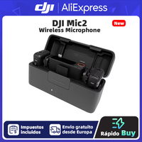 DJI Mic 2 Wireless Microphone with Intelligent Noise Cancelling 32-bit Float Internal Recording Optimized Sound 250m Range