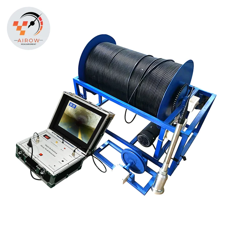 AIROW 500m Underwater Monitoring System Electrical Auto Winch Borehole Camera 360 Water Well Checking Borehole Inspection Camera