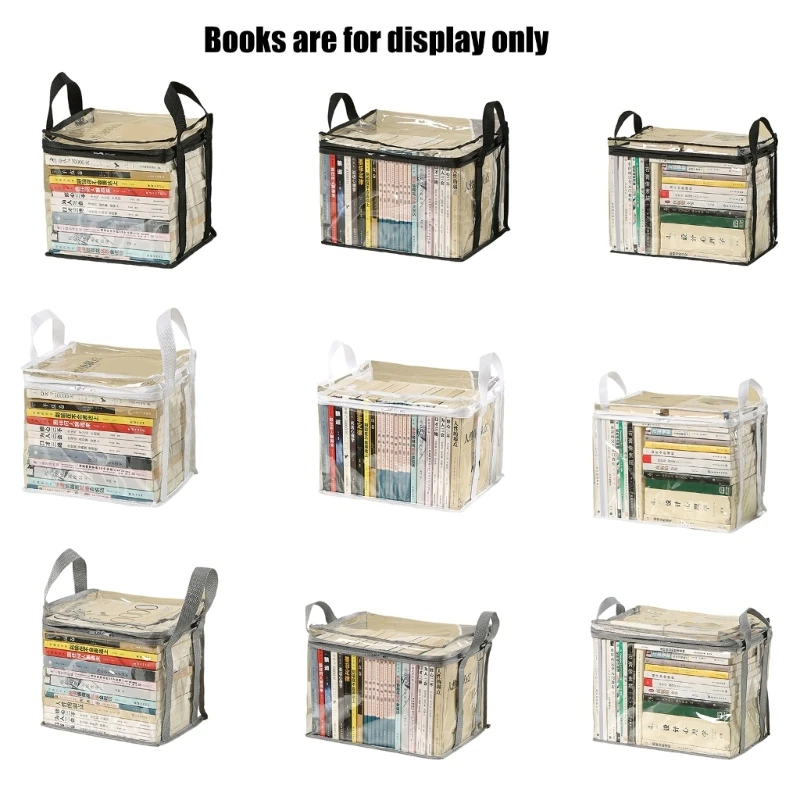 Waterproof Book Organizers Practical Book Storage Box Foldable Toy Box Clear Book Box for Dormitory Household Classroom