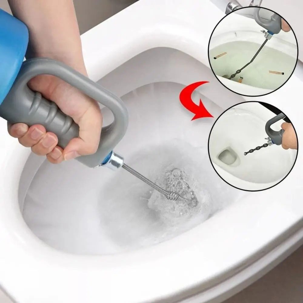 

Dredging Tool Handheld Sewer Pipe Plunger Dredge Extendable Professional Clogged Remover Durable Sturdy Drain Unblocker Hair