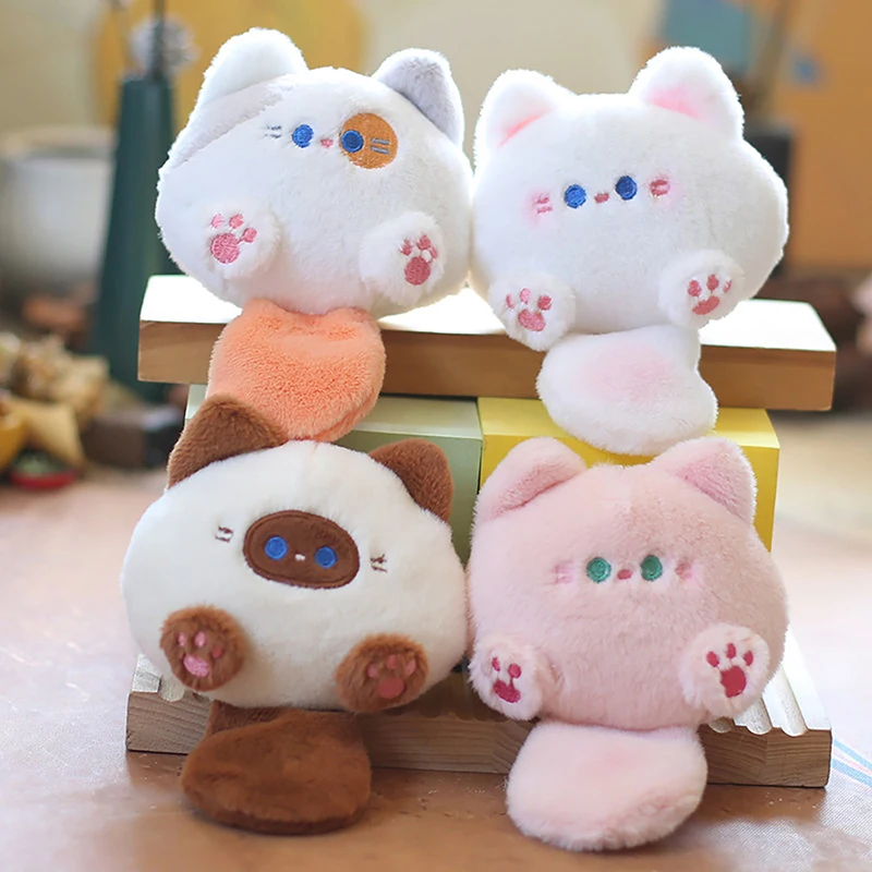 1PC Kawaii Soft Stuffed Animal Little Cat Keychain Plush Bag Car Pendant Keychain DIY Trinket Kid Stuffed Animal Toys Bag Decora