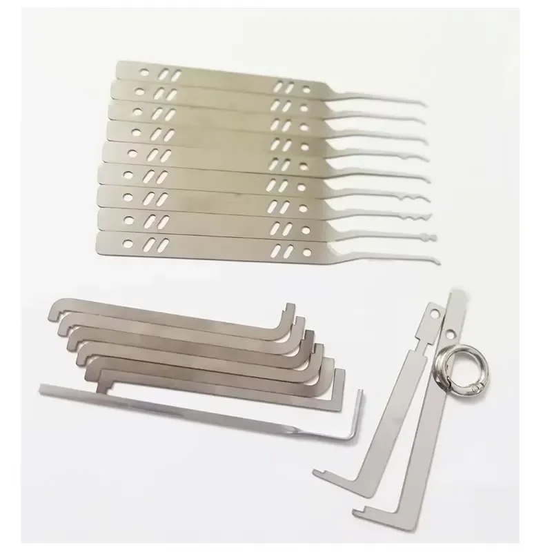 Universal 9 PCS Hooks Stainless Steel House Cupboard Lock Repair Practice Tool Plus 9 CS Tension Wrench Tool Easy Carry
