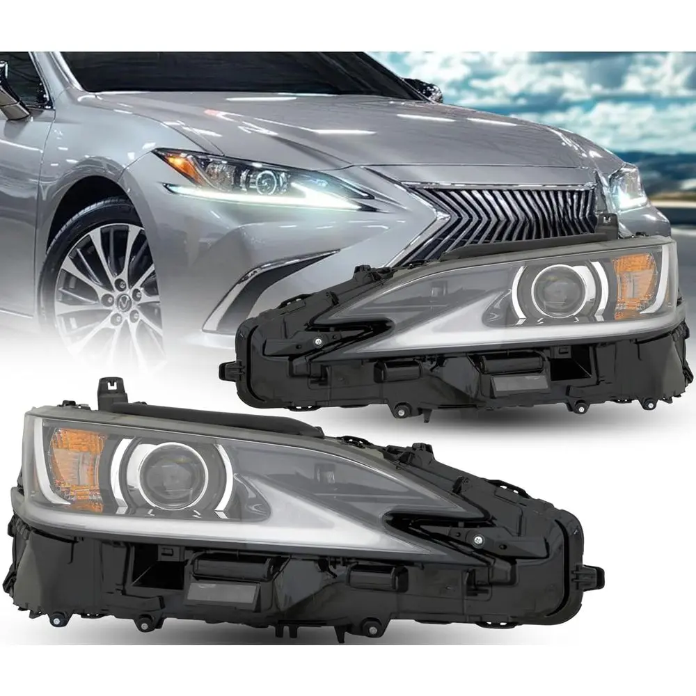 

Замена или аналог фары LED для Lexus ES350 2019-2021 гг. с лампой, черный корпус, соответствует стандартам DOT/SAE, правая и левая сторона, LX2503183, LX25