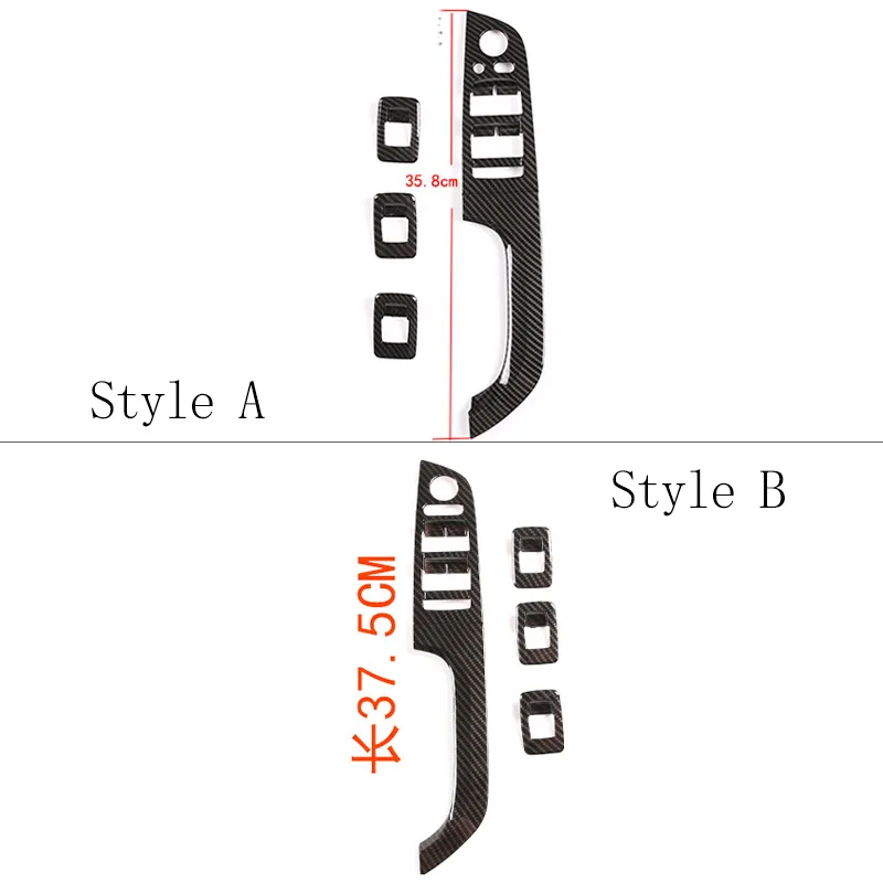 For BMW 3 Series E90 2005-2012 ABS Carbon Fiber Car Glass Lift Button Decorative Frame Stickers Car Interior Accessories