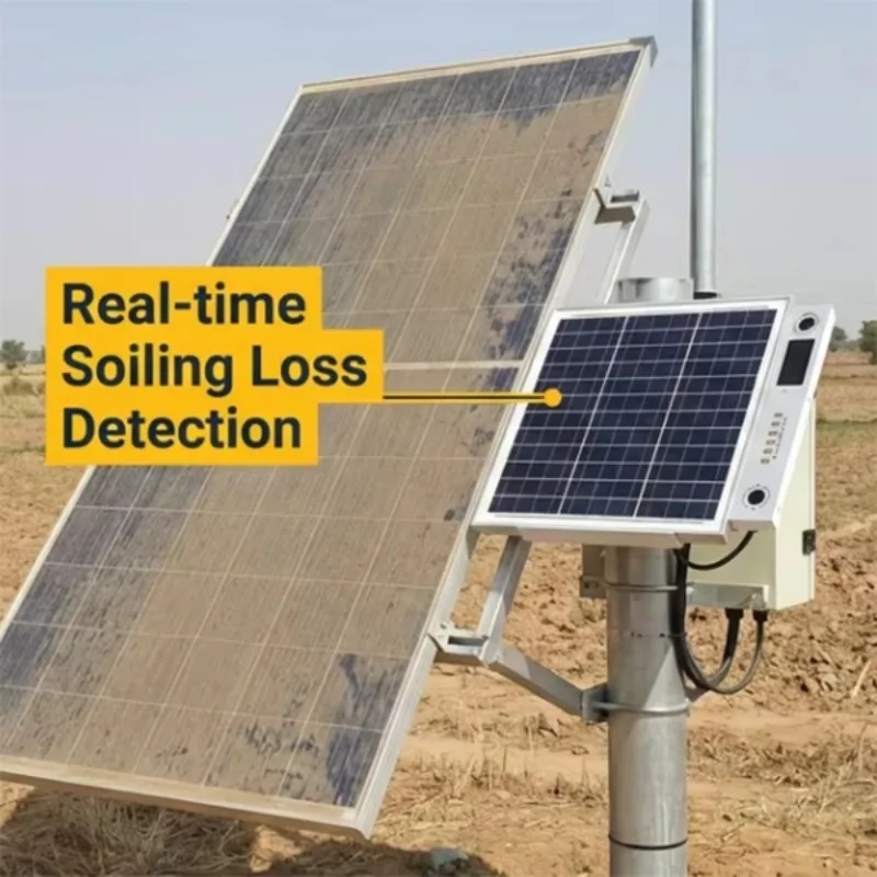 Wireless RS485 Solar Panel Cleanliness Online Dust Detection Analyzer Particle Monitor 12-24V Photovoltaic Pollution Monitoring