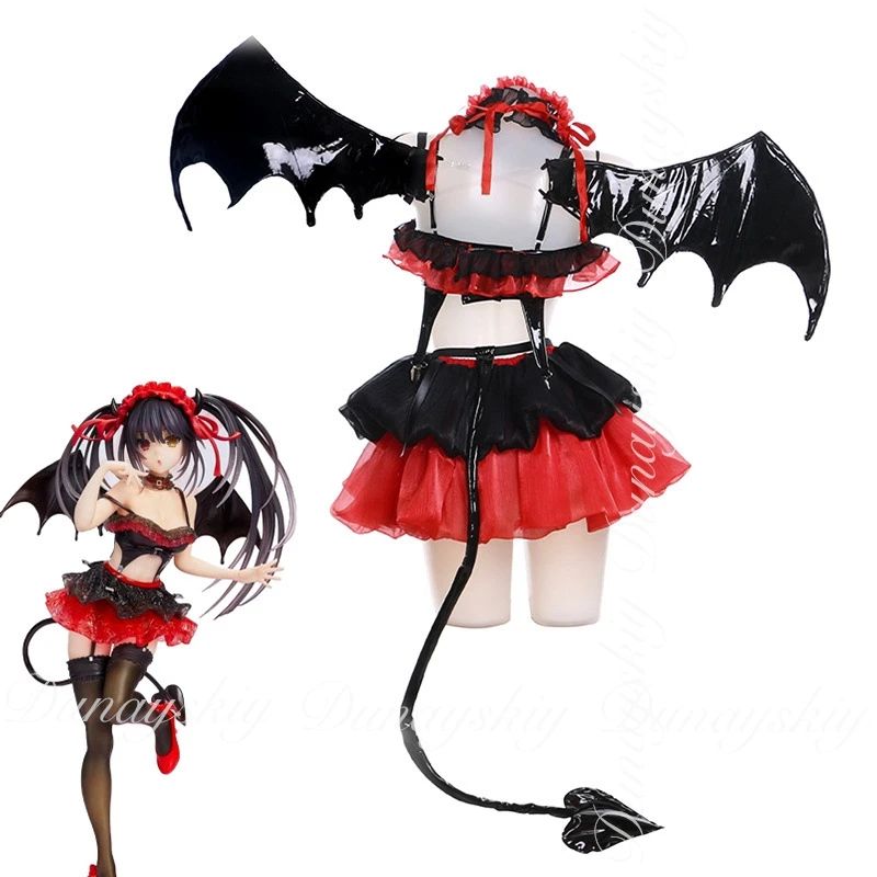 DATE A LIVE Tokisaki Kurumi One Character With Little Devil Swimsuit Rabbit Girl Most Wicked Elf Cosplay Costume Anime Full Suit