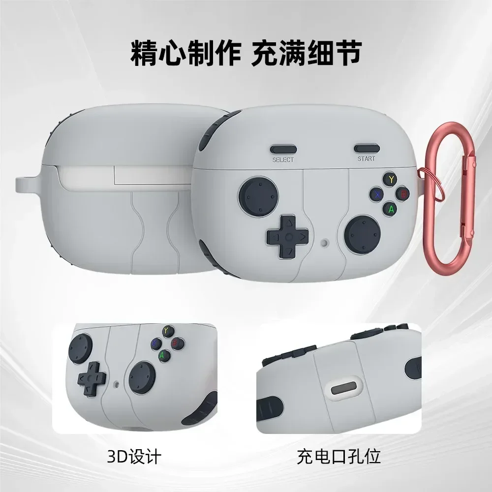 JBL 바이브 빔 이어폰 케이스, 3D 게임 패드 디자인, 실리콘 보호대 케이스, 키체인 포함 럭셔리 케이스, 웨이브 200TWS, JBL