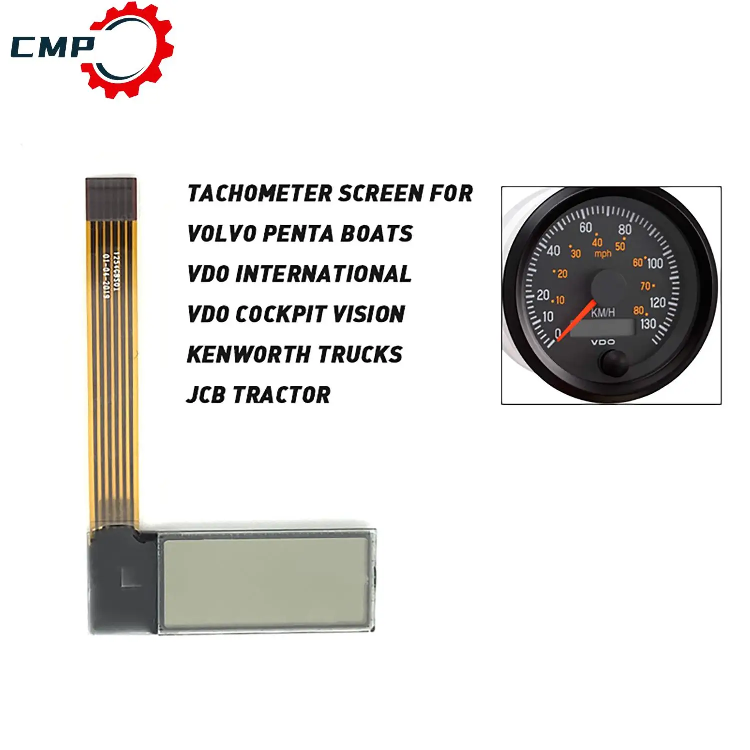 

1PC for VDO Tachometer LCD Display for Kenworth Trucks JCB Construction Machines For Volvo Penta Marine Using New IC chip