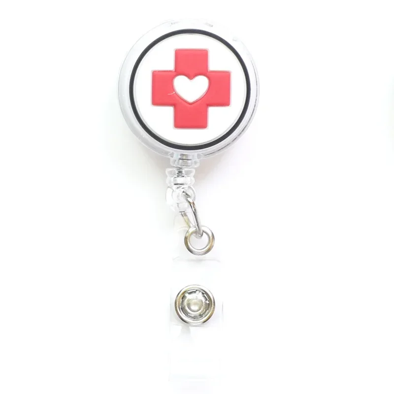 Nurse Doctor Retractable Badge Reels Kawaii Cartoon Medical Theme Badge Reels ID/IC Card Holder Hospital Supplies