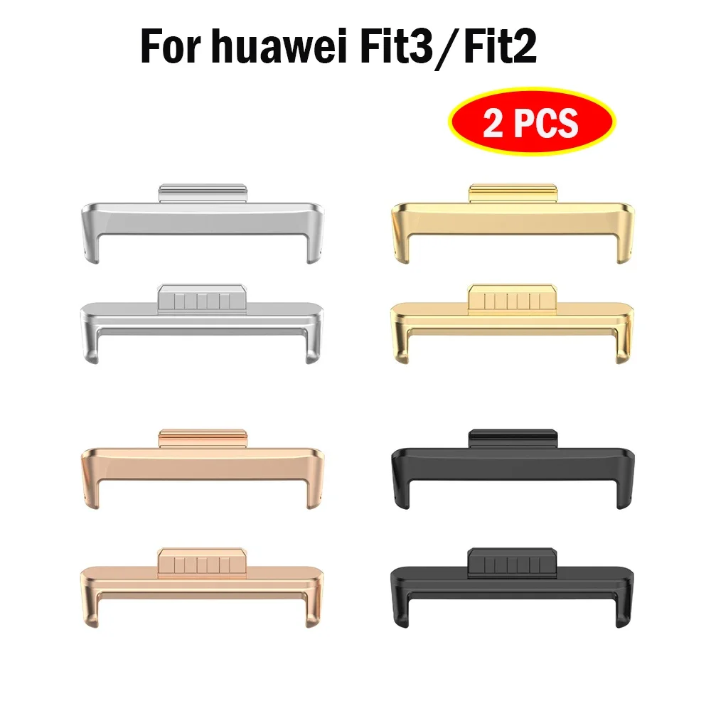 2 pçs conector para huawei relógio ajuste 3 cinta 20mm pulseira de relógio conector pulseira smartwatch 2024 mais novo fit3 adaptador acessórios