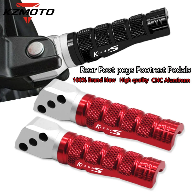 

One Set Rear Passenger Footrest Foot-pegs For BMW K1200R K1200S K 1200S/1200R Motorcycle CNC Anti-slip Footpegs Pedal Foot Rest