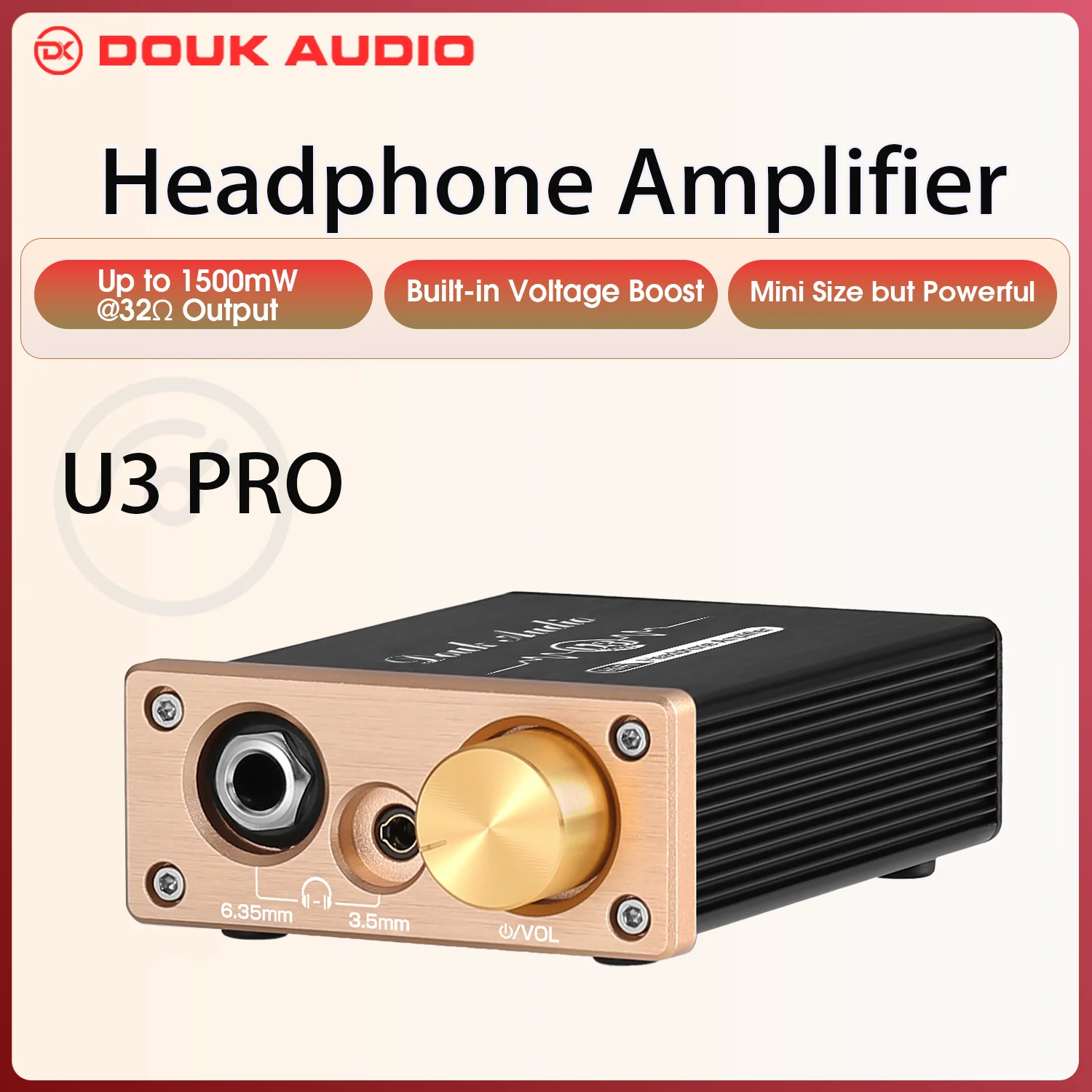Douk Audio U3PRO HiFi Amplificador de fone de ouvido Mini Classe A Amplificador de mesa para fones de ouvido DC5V