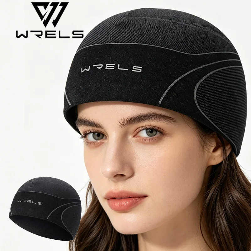 WRELS Winter-Radmütze, leichte Thermo-Mütze für den Winter, saugfähiges Outdoor-Sport-Thermo-Fleece-Lauf-Stirnband