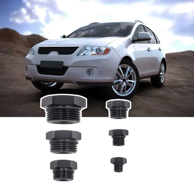 Steel Hexagon Blockoff Plugs for Car Systems Corrosions Resistant Steel Fitting Adapter Fuels Tanks Hexagonal Plugs