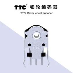 TTC Silver Wheel Encoder 8mm 9mm 10mm 11mm 14mm Rotary Mouse Scroll Silver Wheel Encoder With 1.74mm Hole Mark For PC Mouse