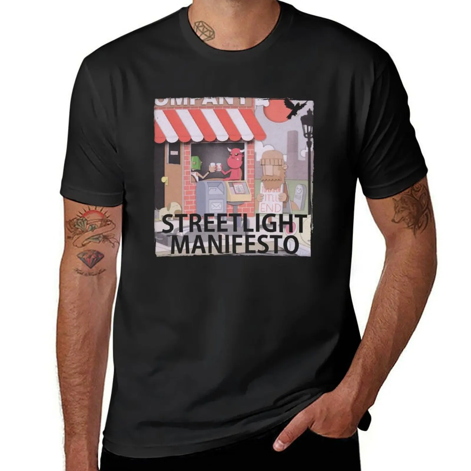 STREETLIGHT MANIFESTO BAND T-Shirt korean fashion quick drying plain white t shirts men