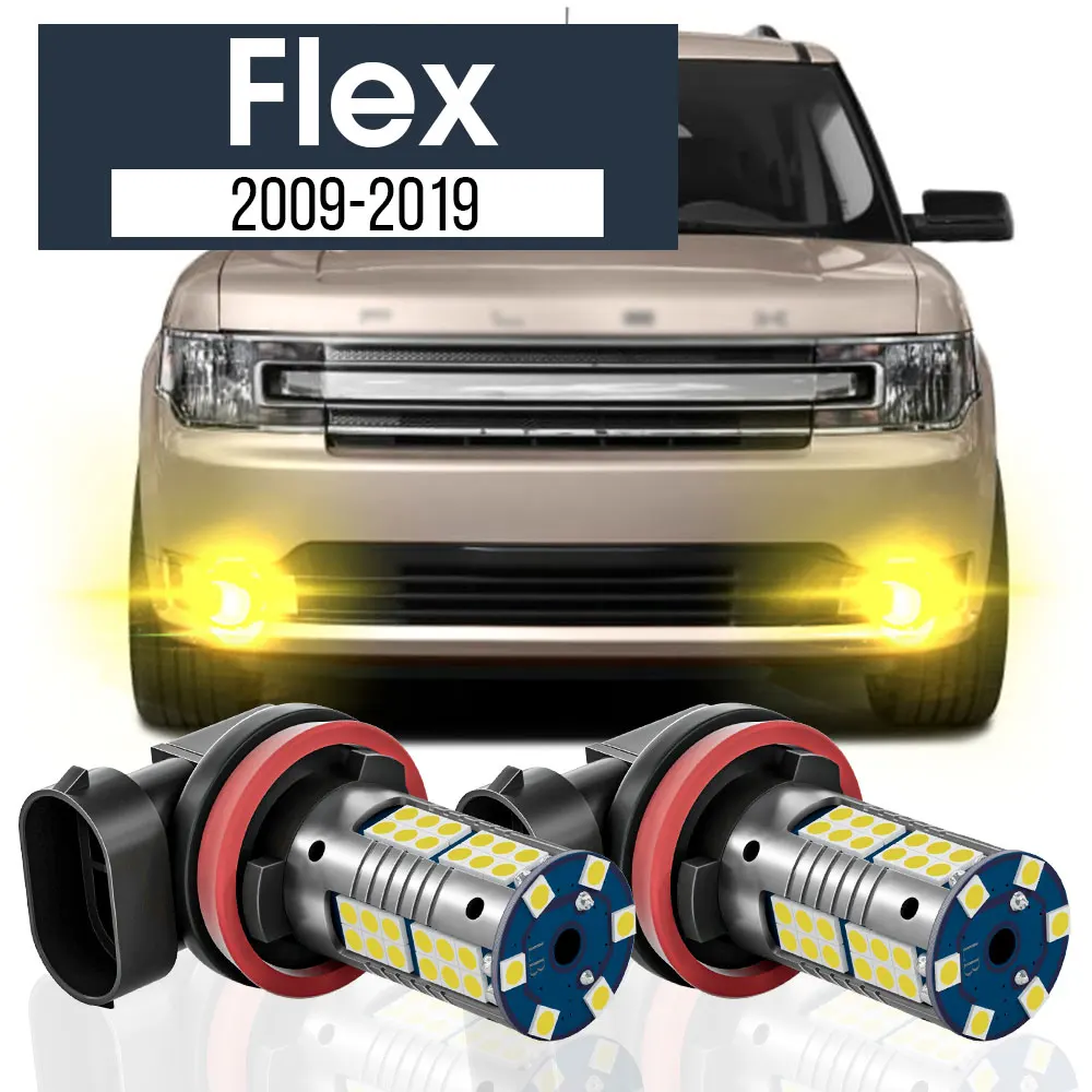 

2pcs LED Fog Light Lamp Blub Canbus Accessories For Ford Flex 2009-2019 2010 2011 2012 2013 2014 2015 2016 2017 2018