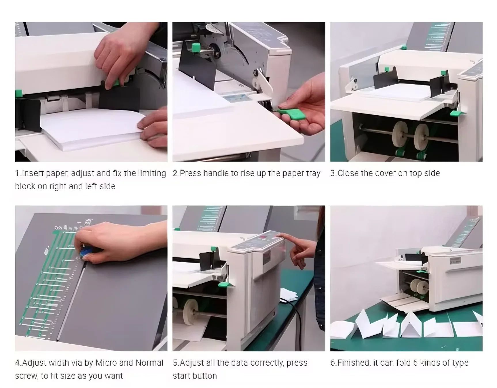 RC-297 Electric A3 Size Documents Inserts Loose-leaf Materials Paper Folding Machine