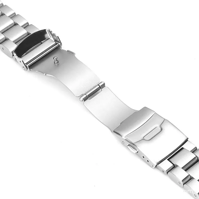 22mm 24mm 26mm Watch Band Solid Stainless Steel Thicken Straps Safety Folding Buckle Wristband High Quality Belt Accessories