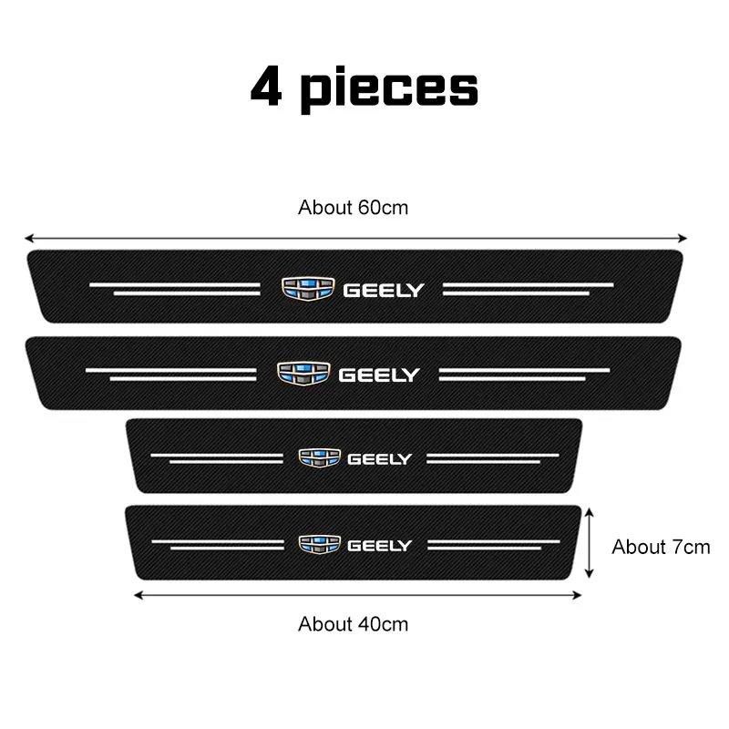 Car Door Sill Stickers For Geely Coolray Atlas pro tugella gx3 geometry c emgrand ec7 gc6 GC5 CK Threshold Strip Mat Accessories view 6