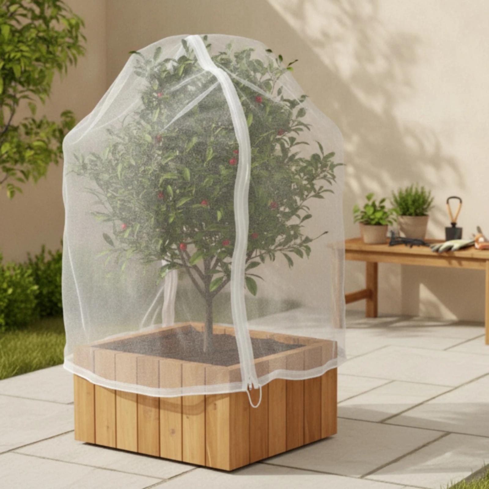 Fruit Tree Netting with Drawstring Safeguarding Fruit Tree Netting Plant Protection Bag Long-Lasting Net Bag Adjustable
