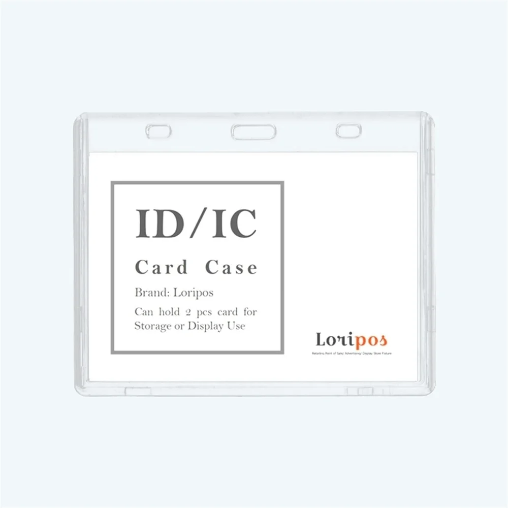 1pcs Transparent Holder Employee Name Id Cover Acrylic Work Certificate Identity Badge Ic Access Card Clear Case