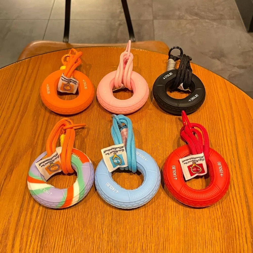 Portable Silicone Hand Trainer Keychain Multi-colors 6 Colors Available Finger Gripper Ring Keyring Durable Compact Size